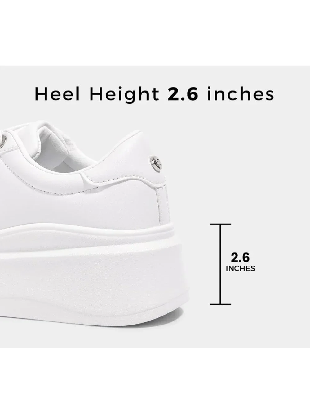 🆕Women's All White Platform Fashion Sneakers Classic Low Top Thick Sole Casual